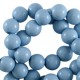 Acrylic beads 8mm round Shiny Glacier blue